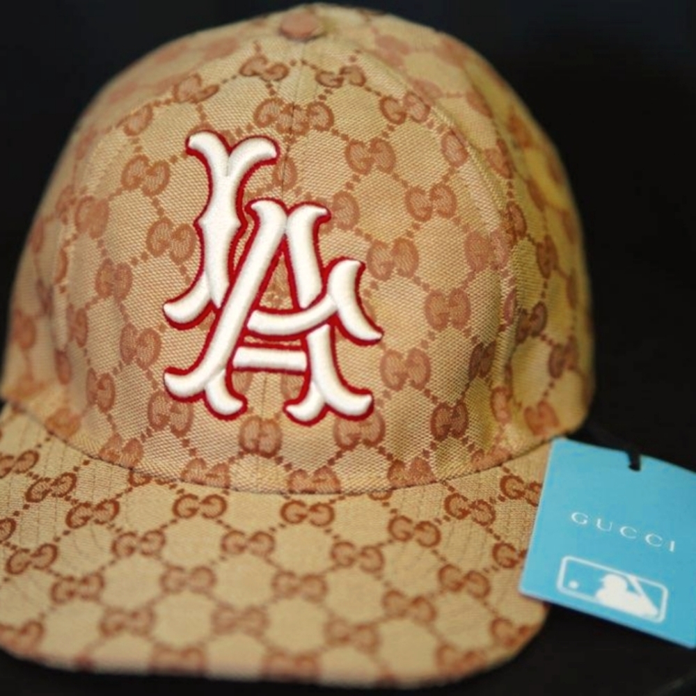 GUCCI LA Dodger Limited Edition GG Monogram Baseball Cap